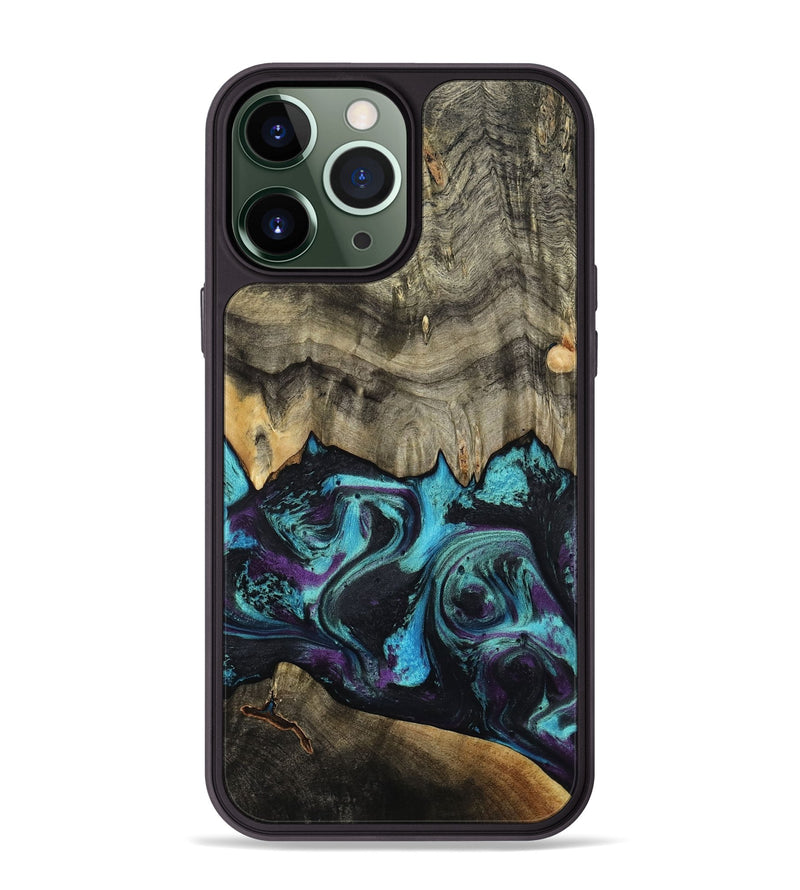 iPhone 13 Pro Max Wood Phone Case - Deena (Purple, 801454)