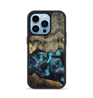 iPhone 14 Pro Wood Phone Case - Deena (Purple, 801454)