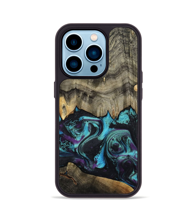 iPhone 14 Pro Wood Phone Case - Deena (Purple, 801454)