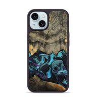 iPhone 15 Wood Phone Case - Deena (Purple, 801454)