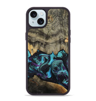 iPhone 15 Plus Wood Phone Case - Deena (Purple, 801454)