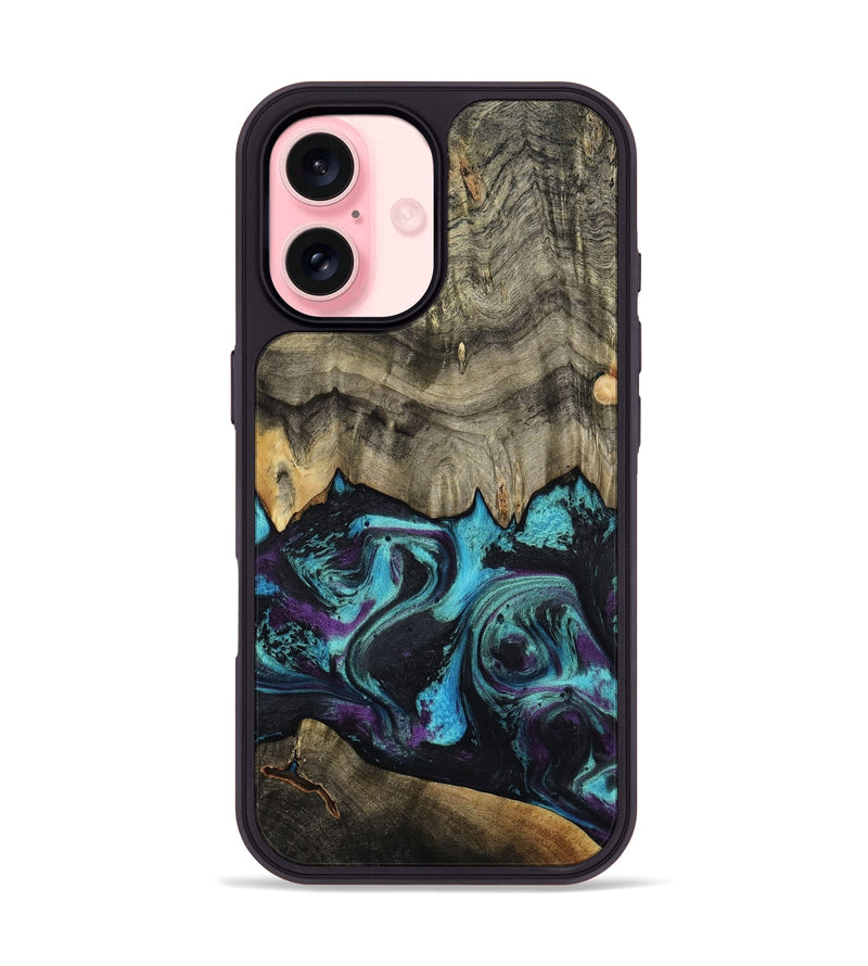 iPhone 16 Wood Phone Case - Deena (Purple, 801454)