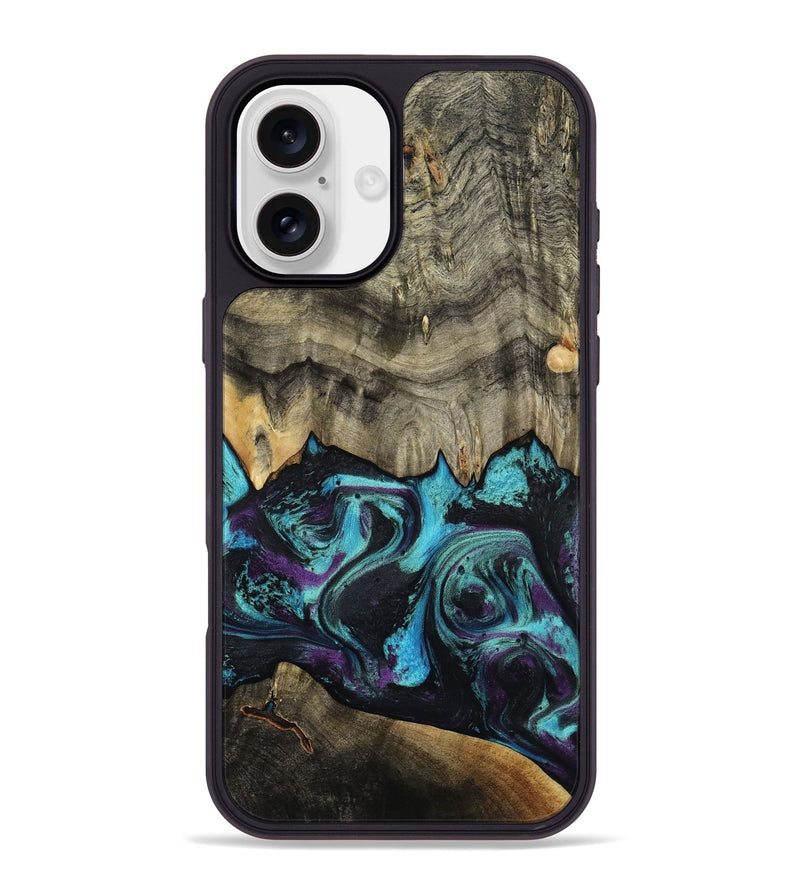 iPhone 16 Plus Wood Phone Case - Deena (Purple, 801454)