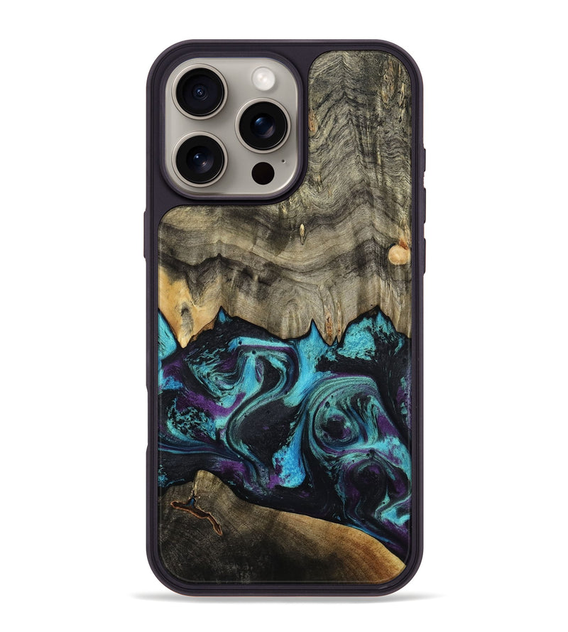 iPhone 16 Pro Max Wood Phone Case - Deena (Purple, 801454)