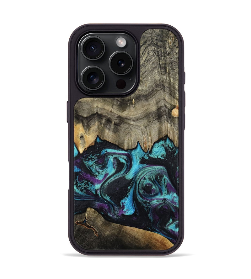 iPhone 16 Pro Wood Phone Case - Deena (Purple, 801454)