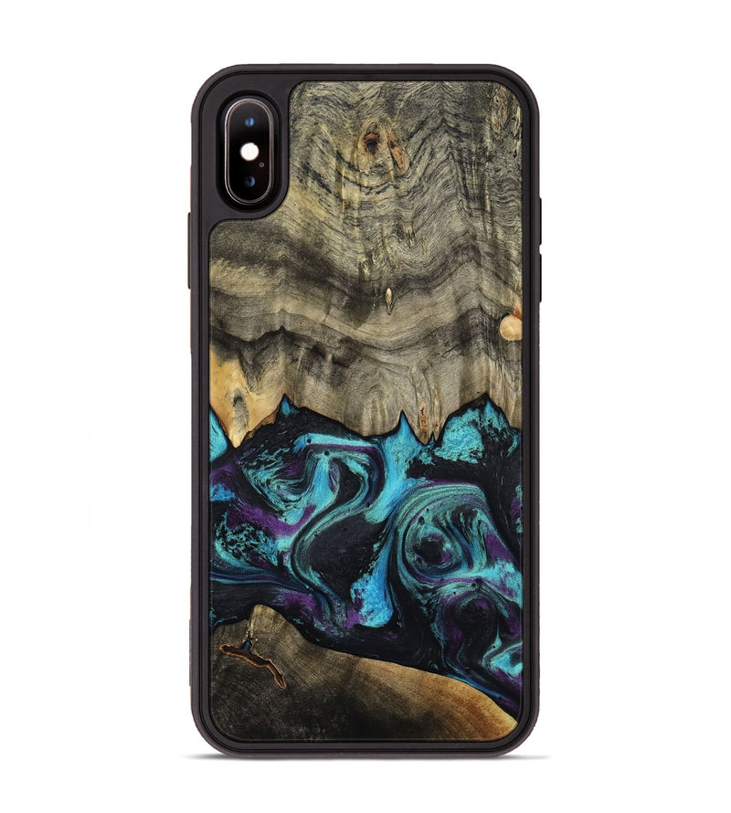 iPhone Xs Max Wood Phone Case - Deena (Purple, 801454)