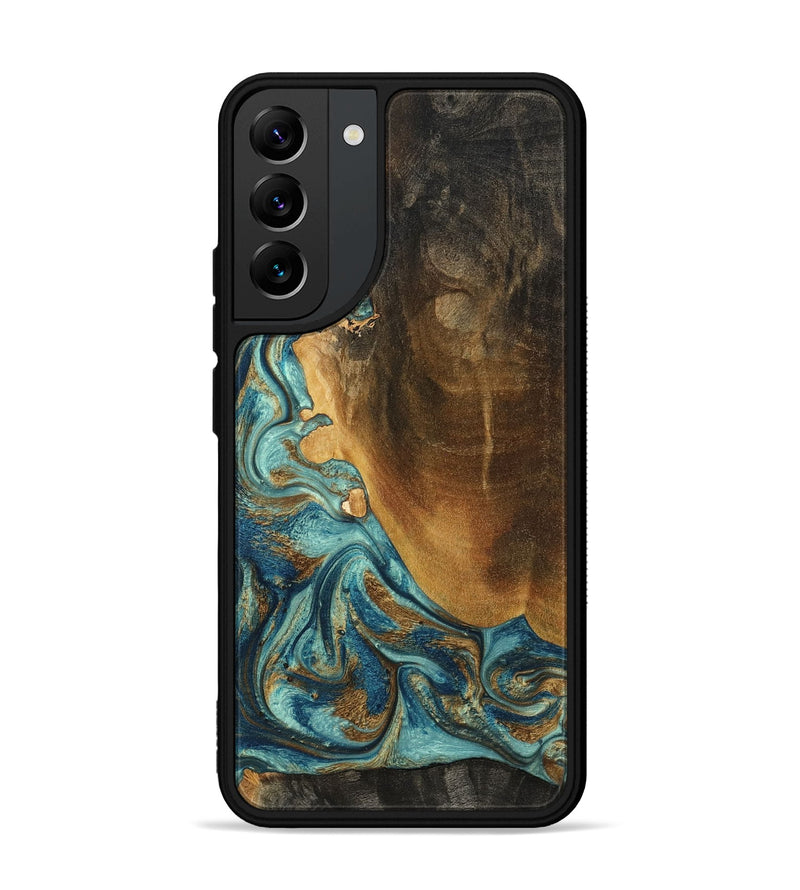 Galaxy S22 Plus Wood Phone Case - Linwood (Teal & Gold, 801455)