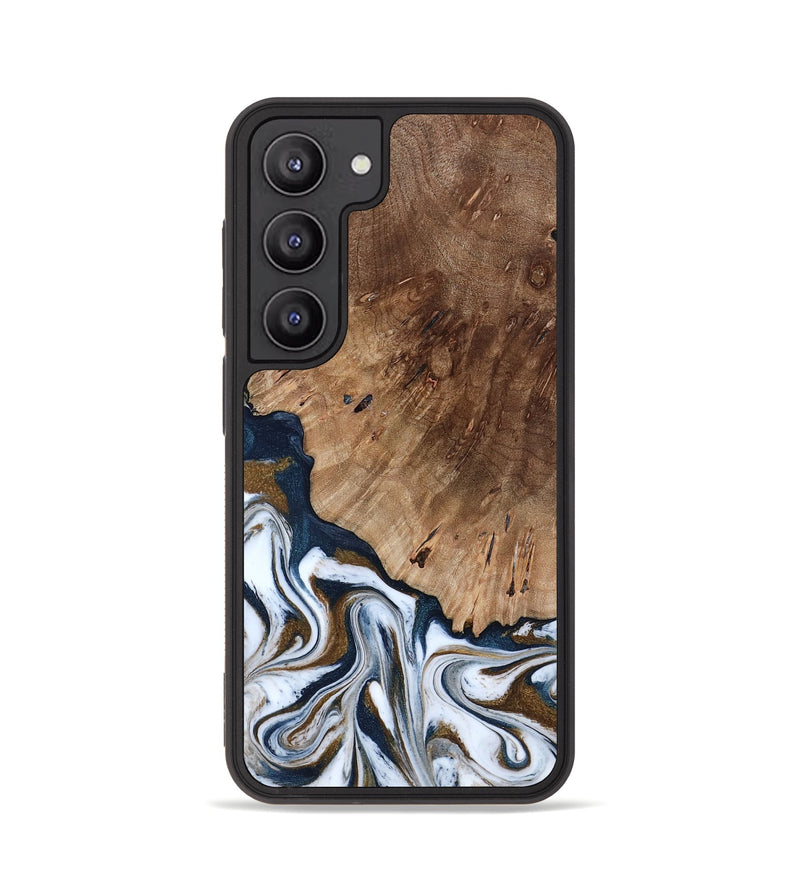 Galaxy S23 Wood Phone Case - Dash (Teal & Gold, 801457)