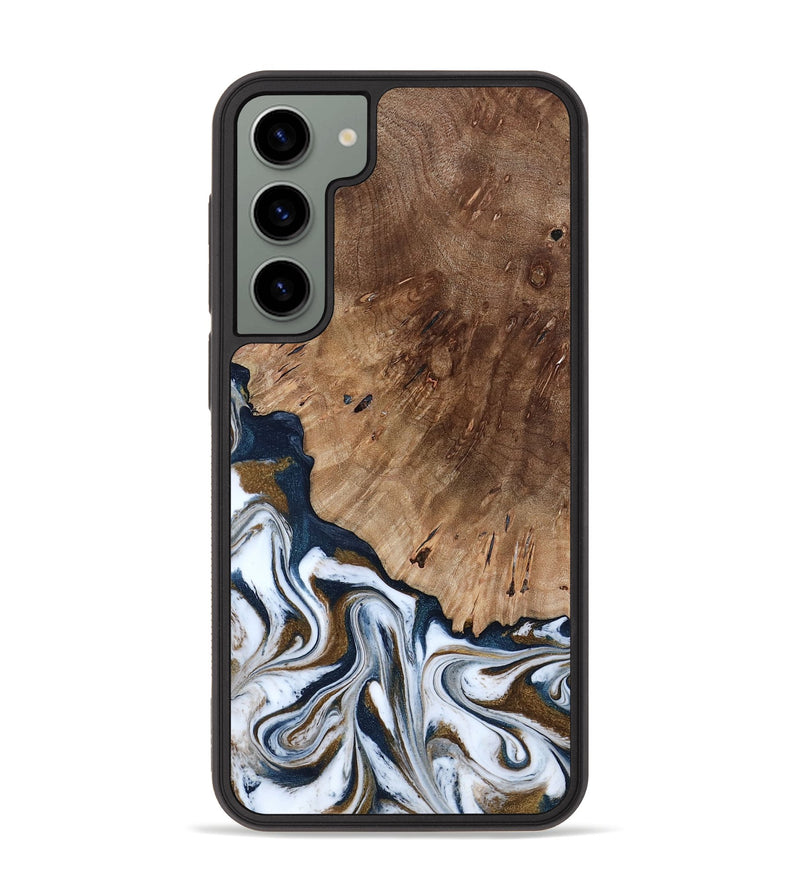 Galaxy S23 Plus Wood Phone Case - Dash (Teal & Gold, 801457)