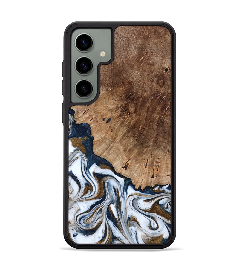 Galaxy S24 Plus Wood Phone Case - Dash (Teal & Gold, 801457)