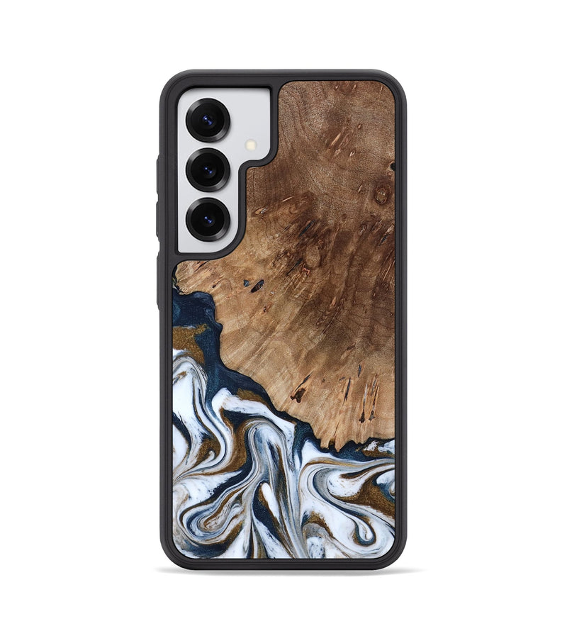 Galaxy S25 Wood Phone Case - Dash (Teal & Gold, 801457)