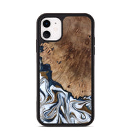 iPhone 11 Wood Phone Case - Dash (Teal & Gold, 801457)