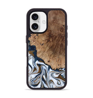 iPhone 17 Wood Phone Case - Dash (Teal & Gold, 801457)
