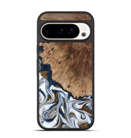 Pixel 9 Pro Wood Phone Case - Dash (Teal & Gold, 801457)