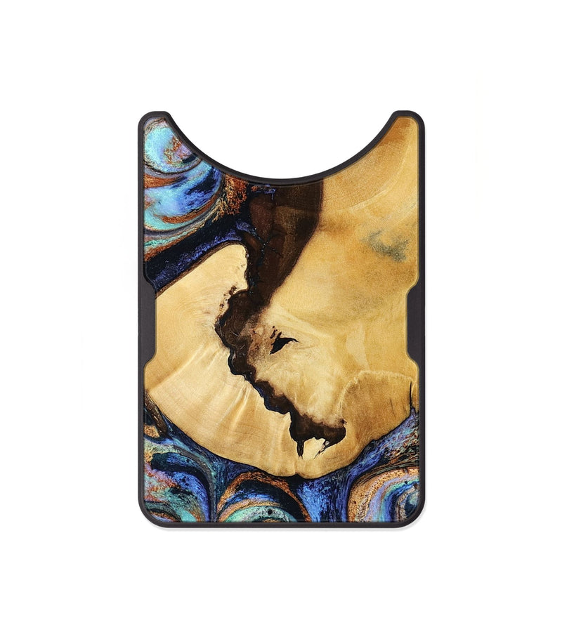 Alloy Wood Wallet - Joy (Teal & Gold, 801459)