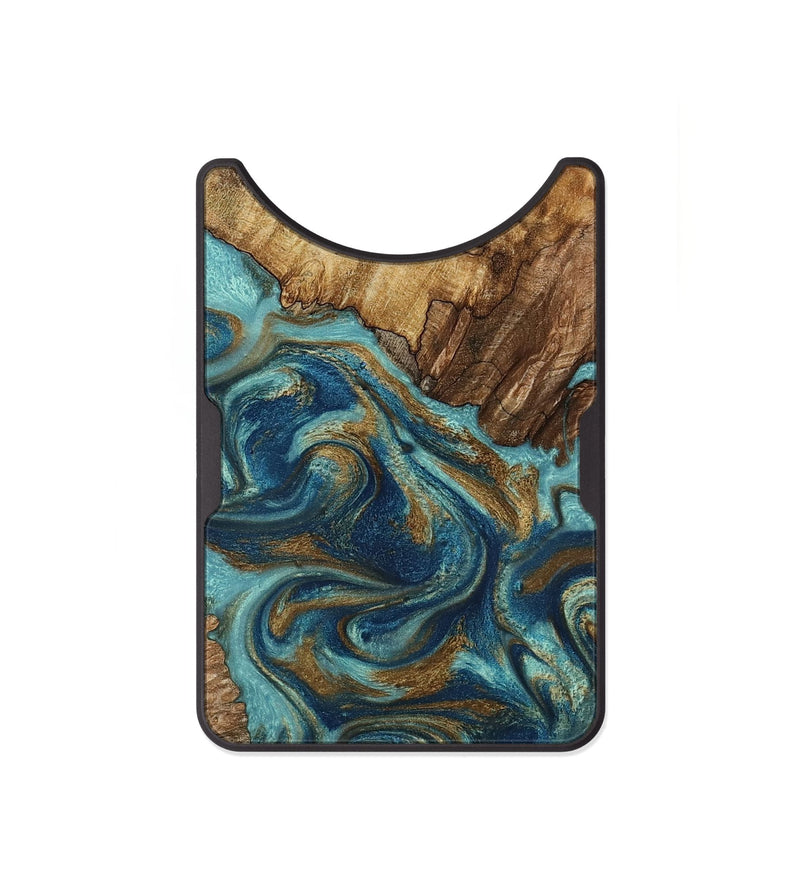 Alloy Wood Wallet - Perla (Teal & Gold, 801460)