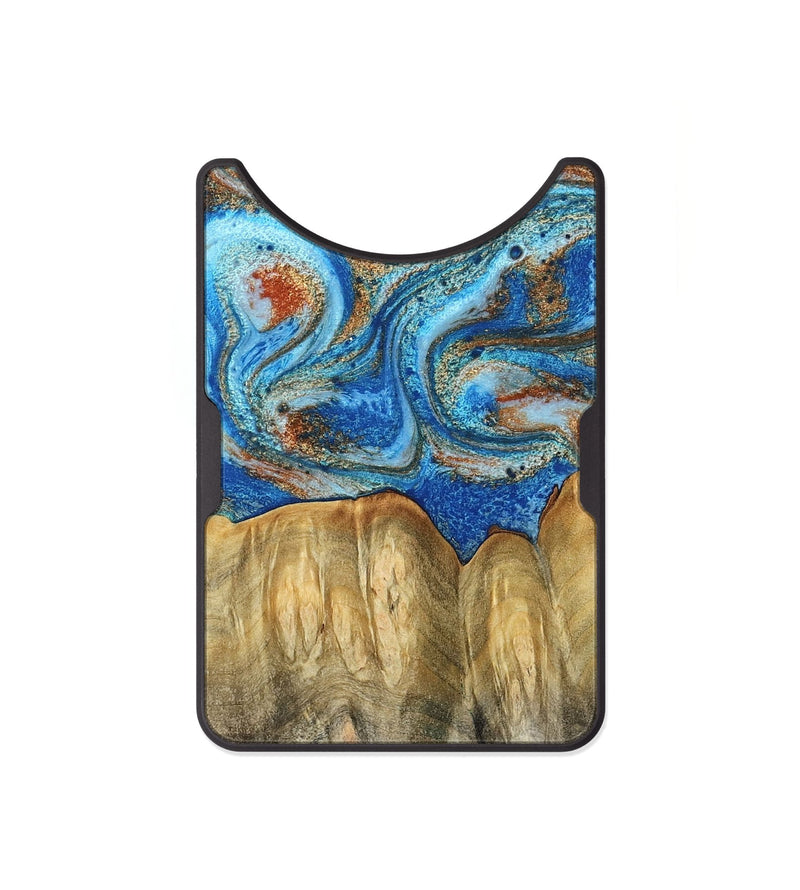 Alloy Wood Wallet - Layne (Teal & Gold, 801461)