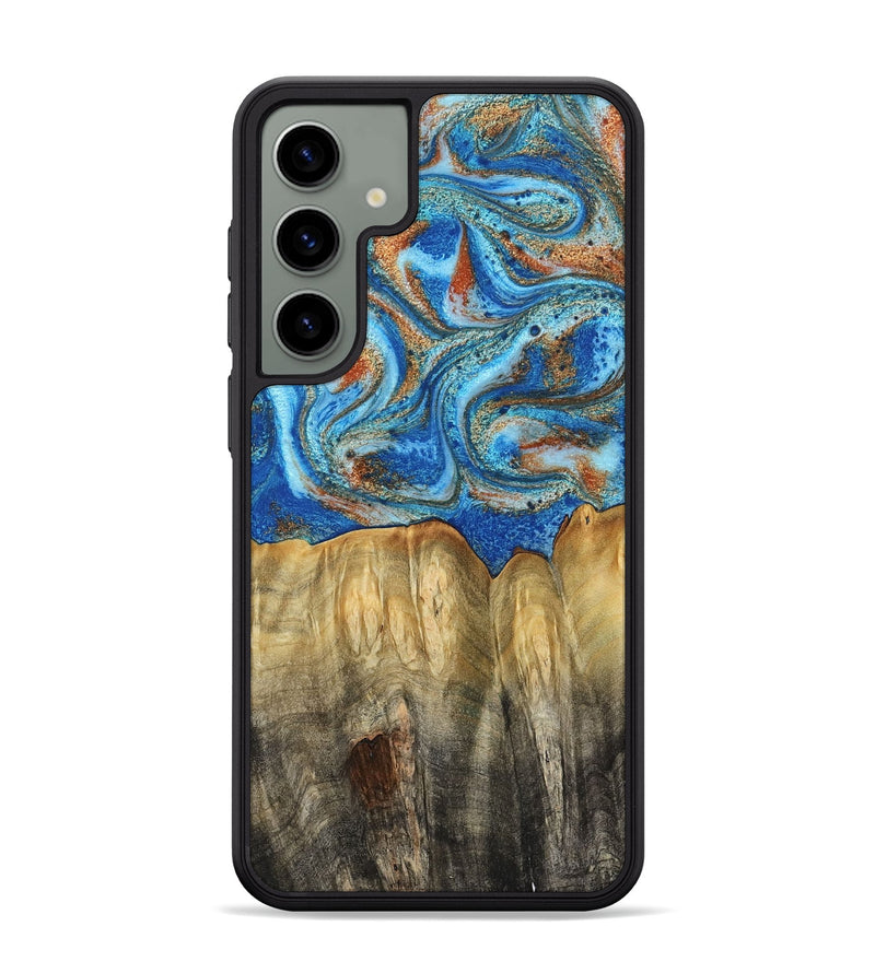 Galaxy S24 Plus Wood Phone Case - Layne (Teal & Gold, 801461)