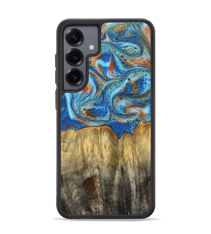 Galaxy S25 Plus Wood Phone Case - Layne (Teal & Gold, 801461)