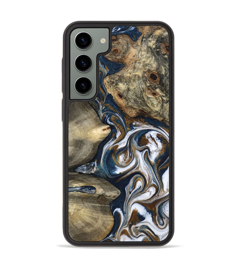 Galaxy S23 Plus Wood Phone Case - Petra (Teal & Gold, 801462)