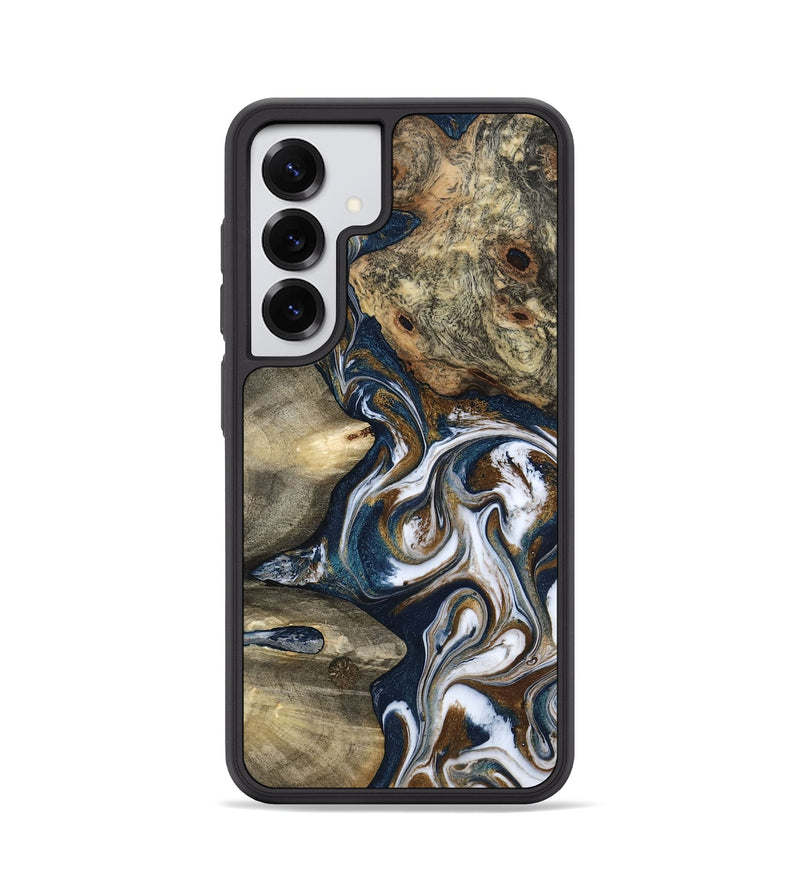 Galaxy S25 Wood Phone Case - Petra (Teal & Gold, 801462)