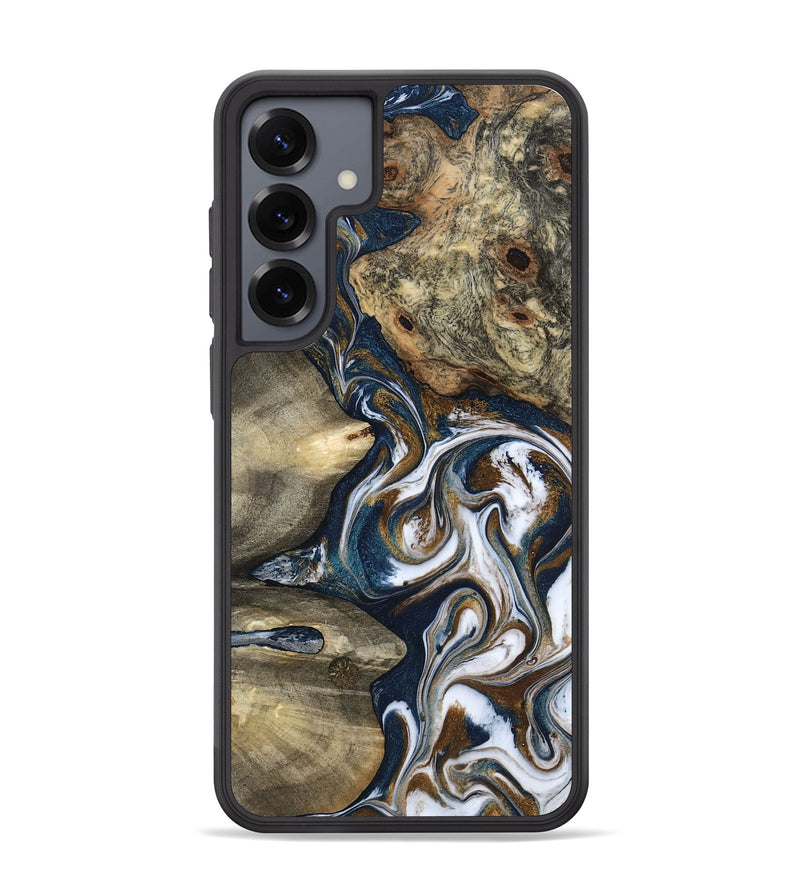 Galaxy S25 Plus Wood Phone Case - Petra (Teal & Gold, 801462)