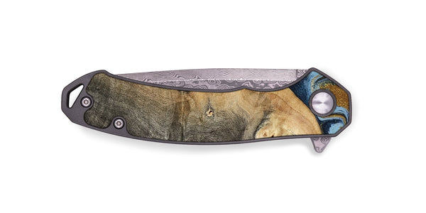EDC Wood Pocket Knife - Earnest (Teal & Gold, 801463)