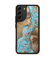 Galaxy S22 Plus Wood Phone Case - Jody (Teal & Gold, 801464)