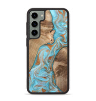 Galaxy S23 Plus Wood Phone Case - Jody (Teal & Gold, 801464)