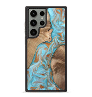 Galaxy S23 Ultra Wood Phone Case - Jody (Teal & Gold, 801464)