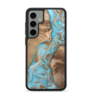 Galaxy S24 Plus Wood Phone Case - Jody (Teal & Gold, 801464)
