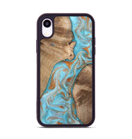 iPhone Xr Wood Phone Case - Jody (Teal & Gold, 801464)