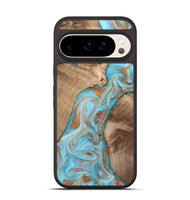 Pixel 10 Wood Phone Case - Jody (Teal & Gold, 801464)