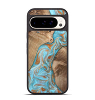 Pixel 9 Wood Phone Case - Jody (Teal & Gold, 801464)