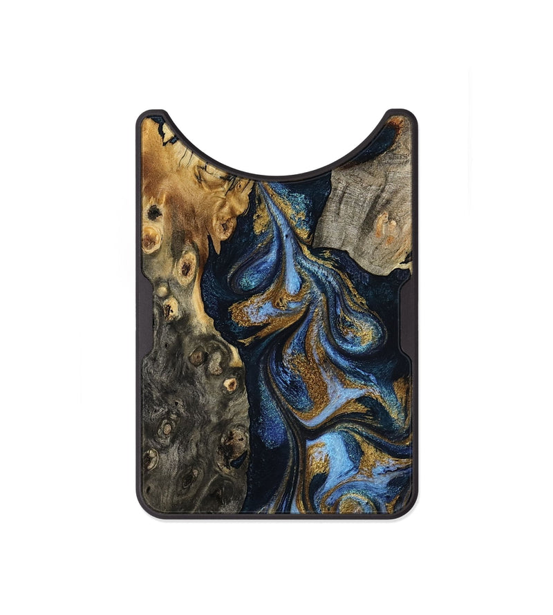 Alloy Wood Wallet - Jarrod (Teal & Gold, 801465)