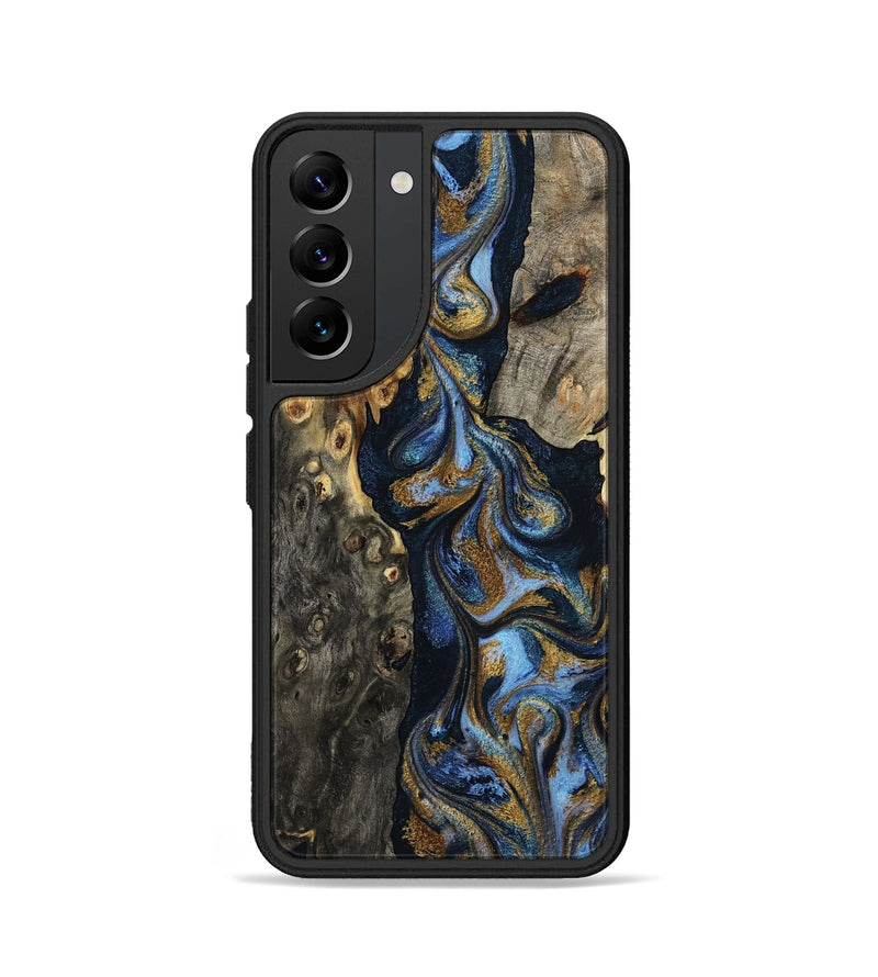 Galaxy S22 Wood Phone Case - Jarrod (Teal & Gold, 801465)