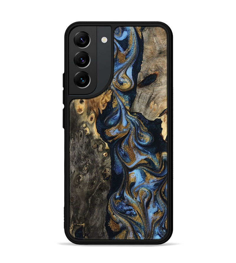 Galaxy S22 Plus Wood Phone Case - Jarrod (Teal & Gold, 801465)