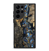 Galaxy S22 Ultra Wood Phone Case - Jarrod (Teal & Gold, 801465)