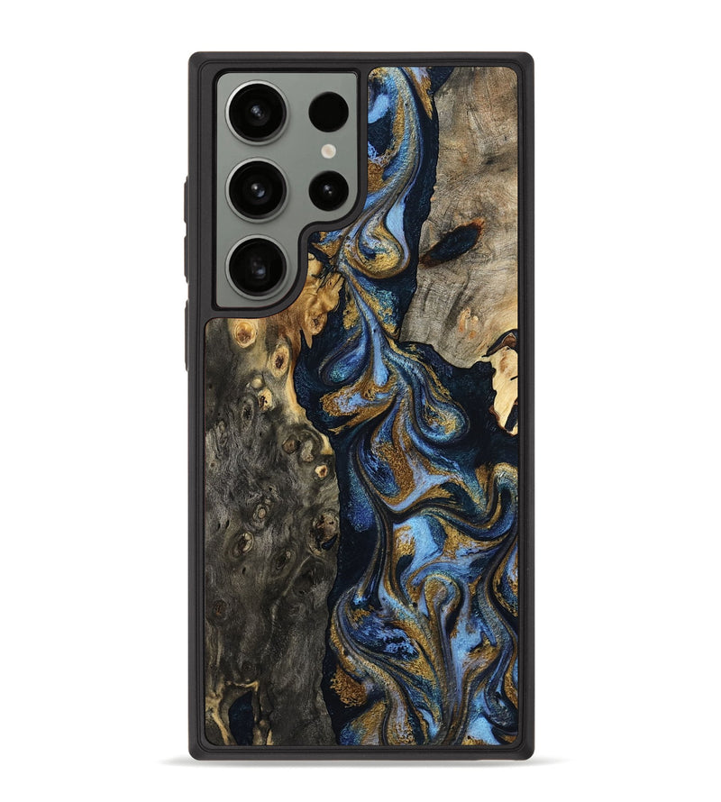 Galaxy S23 Ultra Wood Phone Case - Jarrod (Teal & Gold, 801465)