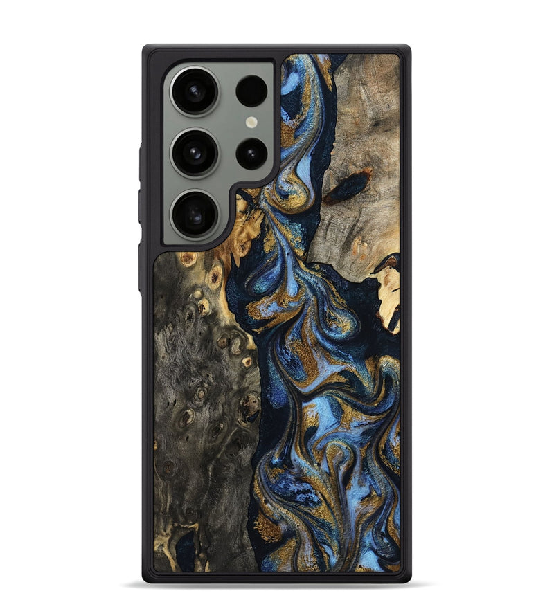 Galaxy S24 Ultra Wood Phone Case - Jarrod (Teal & Gold, 801465)