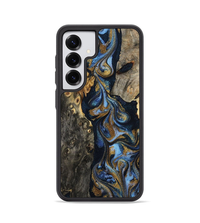 Galaxy S25 Wood Phone Case - Jarrod (Teal & Gold, 801465)