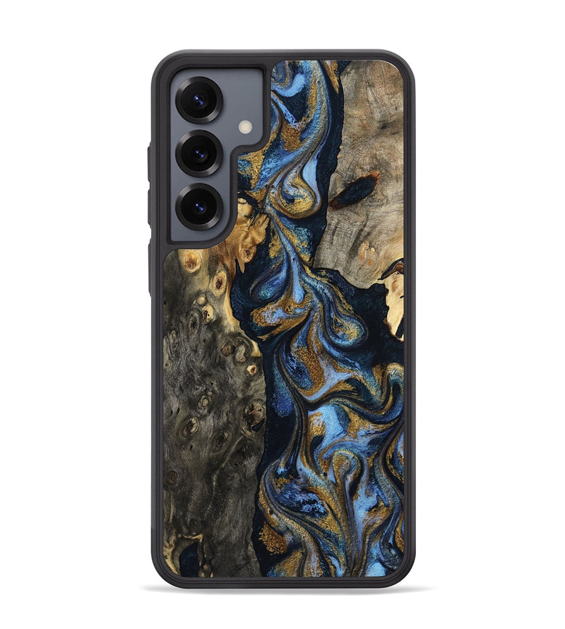 Galaxy S25 Plus Wood Phone Case - Jarrod (Teal & Gold, 801465)