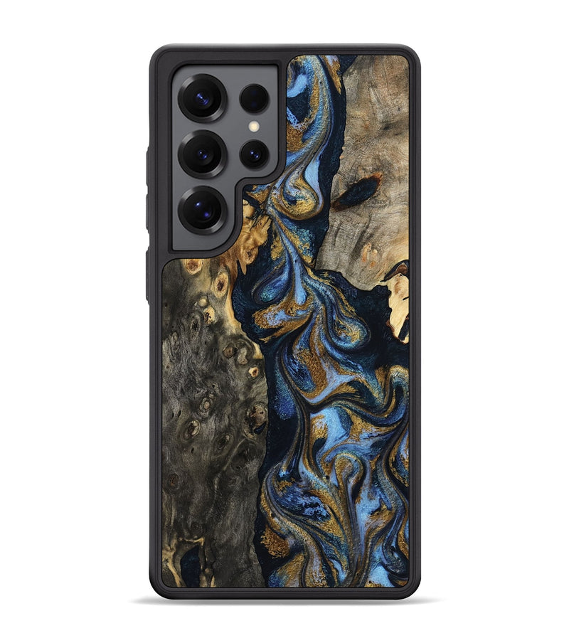 Galaxy S25 Ultra Wood Phone Case - Jarrod (Teal & Gold, 801465)