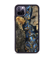 iPhone 11 Pro Max Wood Phone Case - Jarrod (Teal & Gold, 801465)