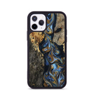 iPhone 11 Pro Wood Phone Case - Jarrod (Teal & Gold, 801465)