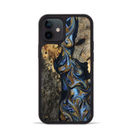 iPhone 12 Wood Phone Case - Jarrod (Teal & Gold, 801465)