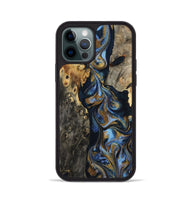 iPhone 12 Pro Wood Phone Case - Jarrod (Teal & Gold, 801465)