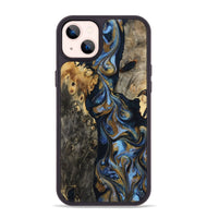 iPhone 14 Plus Wood Phone Case - Jarrod (Teal & Gold, 801465)