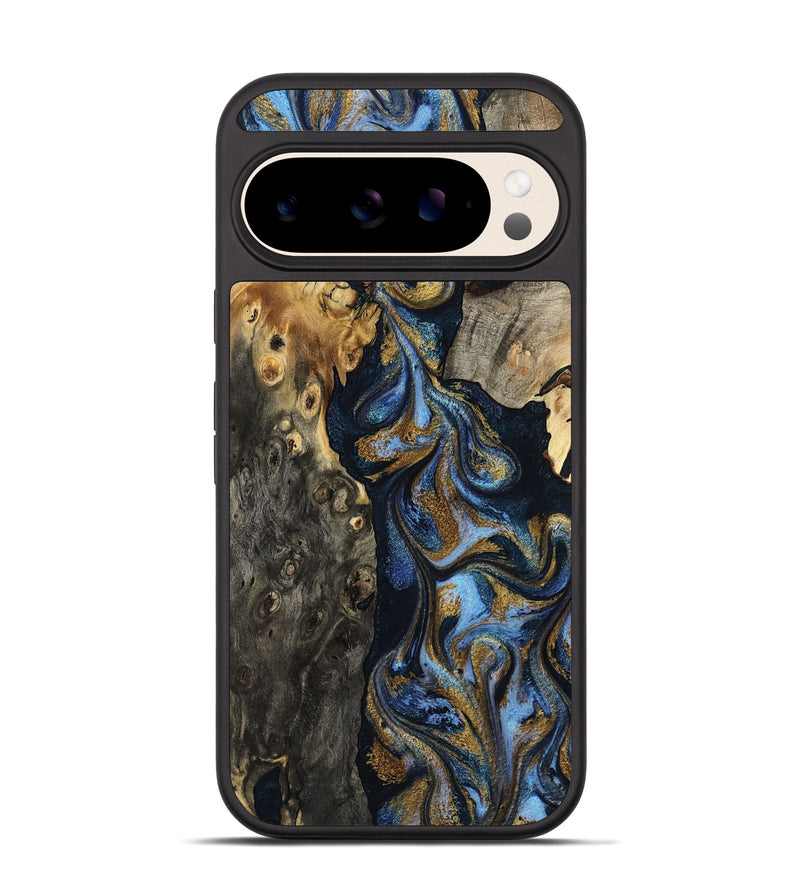 Pixel 10 Wood Phone Case - Jarrod (Teal & Gold, 801465)