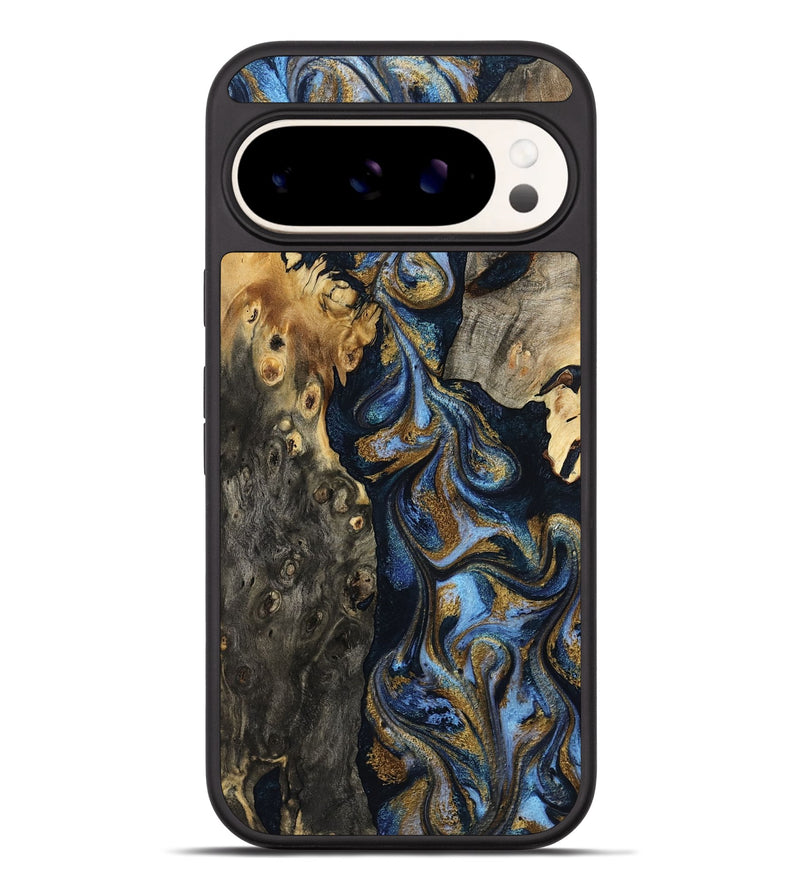Pixel 9 Pro XL Wood Phone Case - Jarrod (Teal & Gold, 801465)